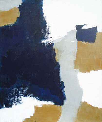 Noir en équilibre par viviane Guy, Peinture en vente sur Singulart