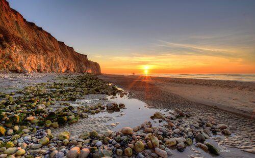 Coucher de soleil à la SAINT VALENTIN ( CAP BLANC NEZ FRANCE 62) von Laura Gressier, Fotografie kaufen auf Singulart