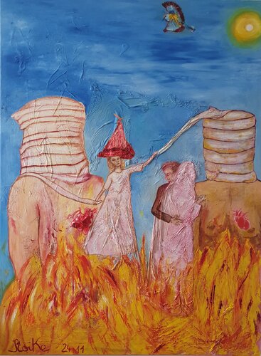 Réchauffement des coeurs van StoïKe Artiste, Schilderij te koop op Singulart