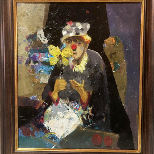 The sad clown de Milen Tsakov, Pintura a la venta en Singulart
