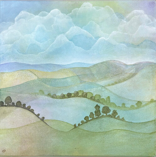 Dancing Hills di Gabrielle Dudley, Pittura in vendita su Singulart