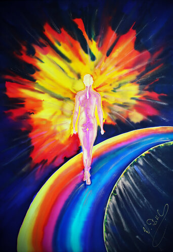 Tanz auf dem Regenbogen von Walter Zettl, Malerei kaufen auf Singulart