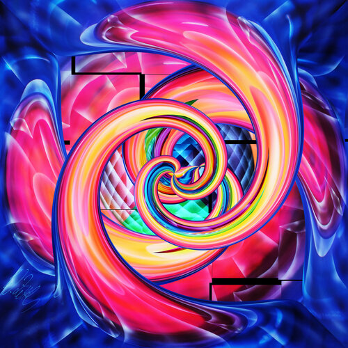 Abstrakt in Perfection - Irrwege de Walter Zettl, Digital a la venta en Singulart