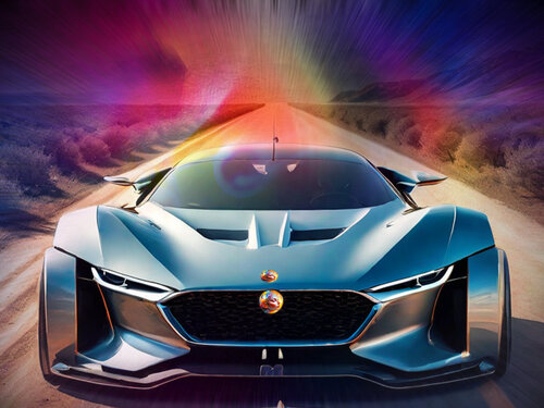 Sportwagen der Zukunft 2 di Walter Zettl, Digitale in vendita su Singulart