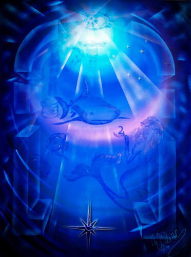 Zodiac sign - Pisces von Walter Zettl, Digital kaufen auf Singulart