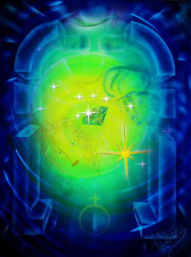 Zodiac sign - Taurus by Walter Zettl, Digital for Sale on Singulart