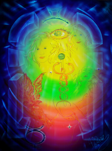 Zodiac sign - Gemini by Walter Zettl, Digital for Sale on Singulart