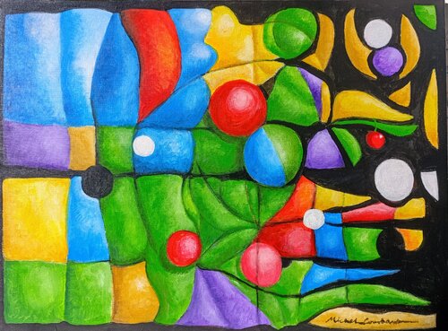 AA025 dit la cerise van Michel Constant, Schilderij te koop op Singulart