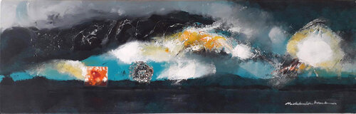 J'ai vu le soleil bas taché d'horreurs mystiques van Michel Constant, Schilderij te koop op Singulart