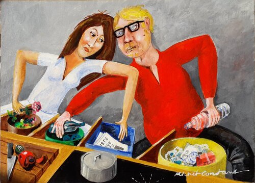 Le tri séléctif van Michel Constant, Schilderij te koop op Singulart