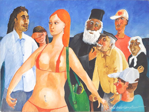 Sophia, vacances greques di Michel Constant, Pittura in vendita su Singulart