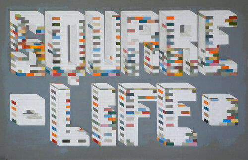 Square Life by Grégoire Faupin, Painting for Sale on Singulart