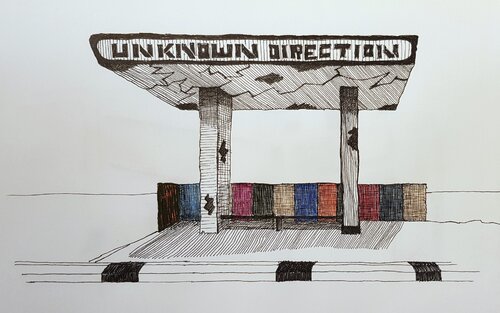 Unknown direction van Grégoire Faupin, Tekening te koop op Singulart