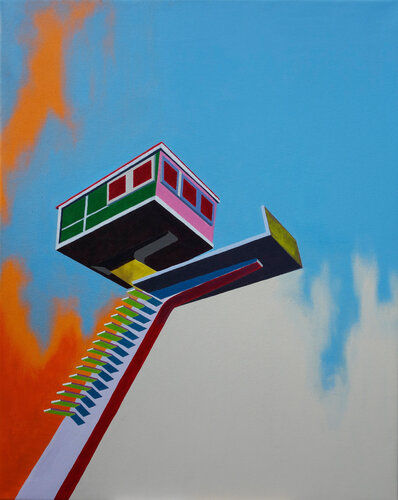Jump before it's too late par Grégoire Faupin, Peinture en vente sur Singulart