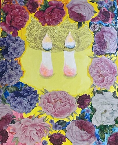 Candle Light Aura/ Table Runner #5 de Ronnie Stelling, Pintura a la venta en Singulart