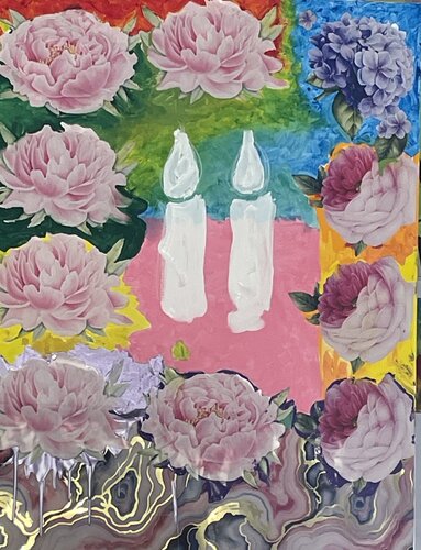 Candle Light Aura / Table Runner #4 de Ronnie Stelling, Pintura a la venta en Singulart