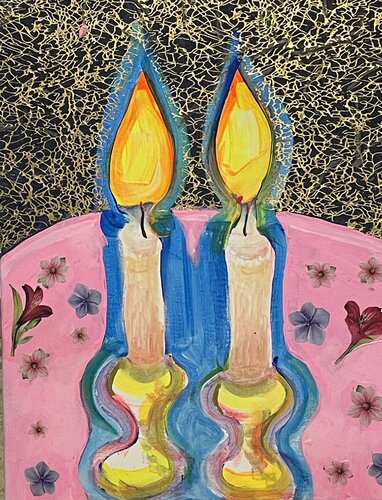 Candle Light Aura / Table Runner #2 van Ronnie Stelling, Schilderij te koop op Singulart
