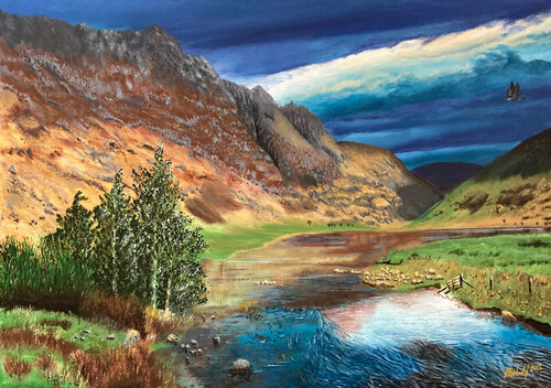 Scottish Highlands by Pavol Zlatovský, Painting for Sale on Singulart