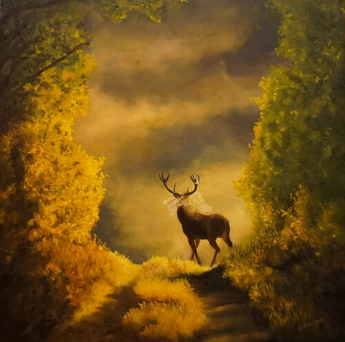 Guardian of Twilight by Pavol Zlatovský, Painting for Sale on Singulart