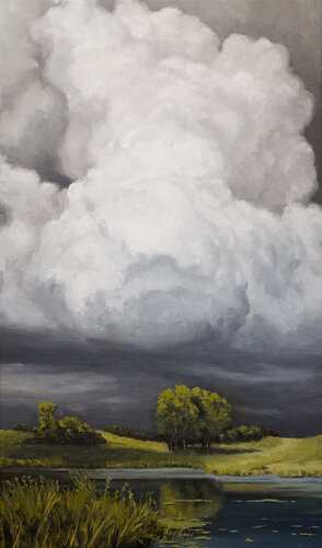 Summer under the Stormy Sky by Pavol Zlatovský, Painting for Sale on Singulart