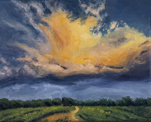 Evening Sky 1 by Pavol Zlatovský, Painting for Sale on Singulart