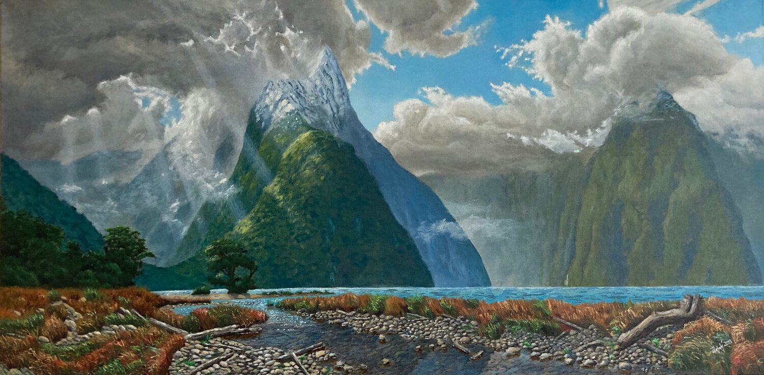 Milford Stands Quietly Pavol Zlatovský Originalgemälde zu verkaufen