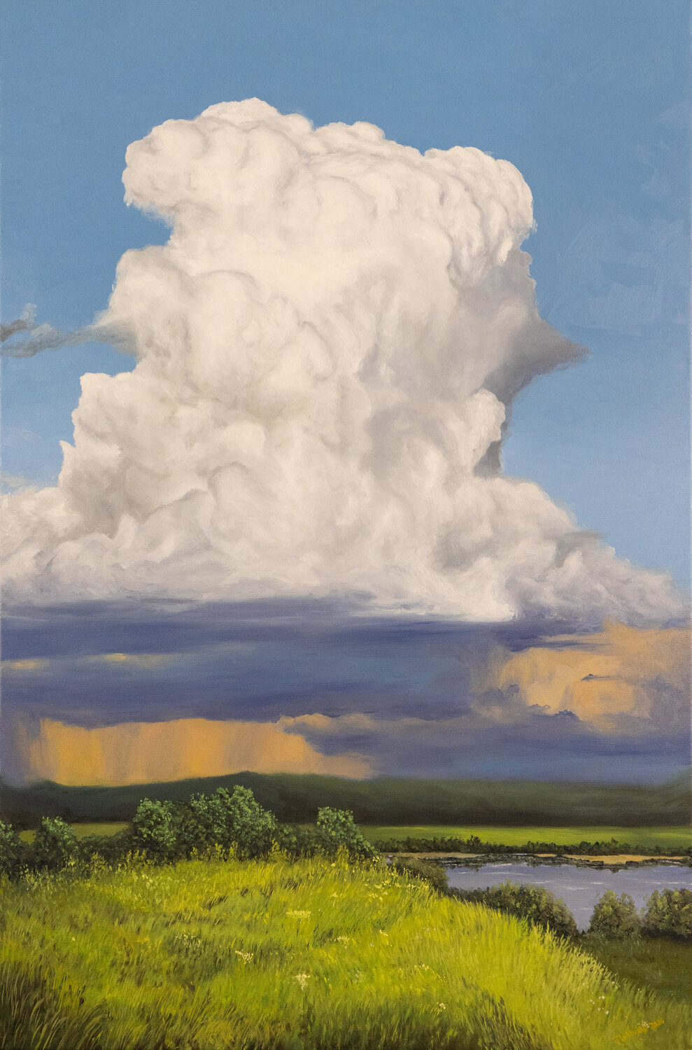 Light Evening Rain Pavol Zlatovský Origineel schilderij te koop