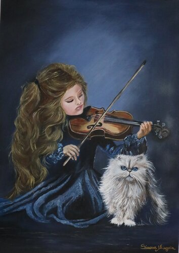 LA VIOLINISTA van simona mingoia, Schilderij te koop op Singulart
