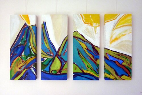 TRANSMONTAN, vierteilig von Brigitte Struif, Malerei kaufen auf Singulart