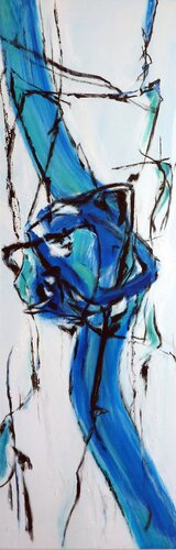 GEDANKENSTRUKTUR blau von Brigitte Struif, Malerei kaufen auf Singulart