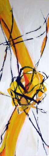 GEDANKENSTRUKTUR gelb von Brigitte Struif, Malerei kaufen auf Singulart