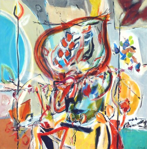 SOMMERHITZE - flirrend by Brigitte Struif, Painting for Sale on Singulart