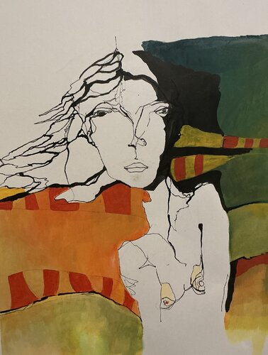 Fragmentada  3, de la serie " tensión y equilibrio" van Sandra Alegre, Werk op papier te koop op Singulart
