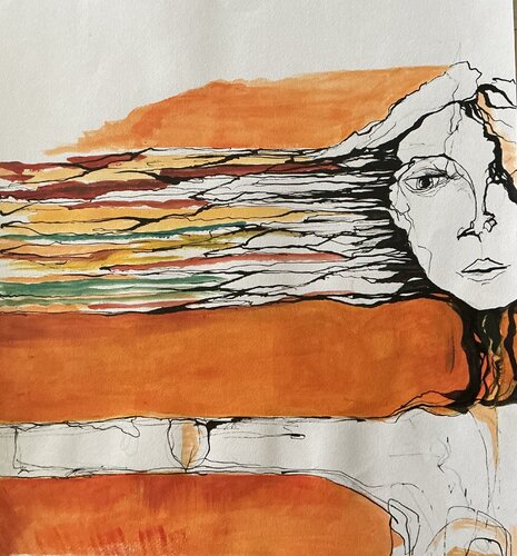 fragmentada 4 van Sandra Alegre, Werk op papier te koop op Singulart