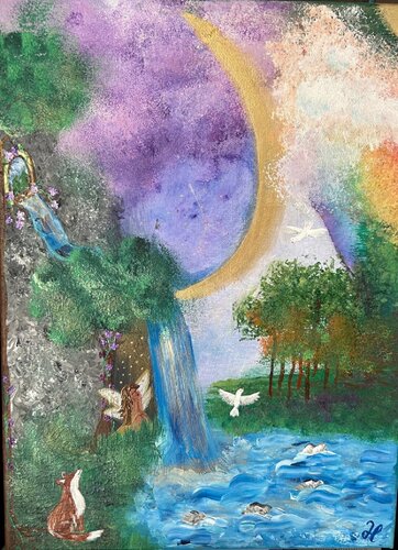 Seelengarten - Malerei als inneres Tor di Linda Hoffmann, Pittura in vendita su Singulart