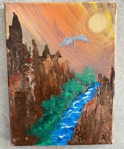 Drachenflug by Linda Hoffmann, Painting for Sale on Singulart