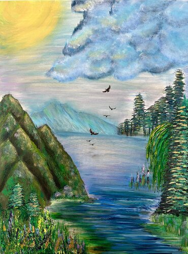 Nature's Serenity par Linda Hoffmann, Peinture en vente sur Singulart