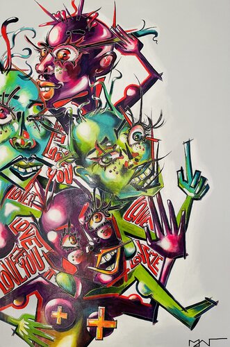 Folding Love van Mat GUERIN, Schilderij te koop op Singulart