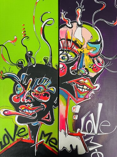 Love me van Mat GUERIN, Schilderij te koop op Singulart
