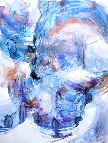 Blaues Schweben di Eva Marion Seyffarth, Pittura in vendita su Singulart