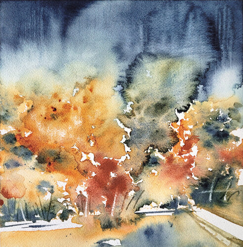 Herbstfeuer di Eva Marion Seyffarth, Pittura in vendita su Singulart