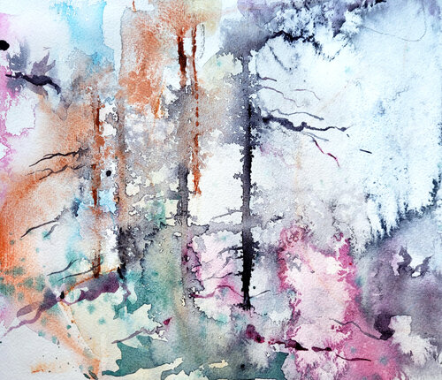 Im Nebelwald van Eva Marion Seyffarth, Schilderij te koop op Singulart