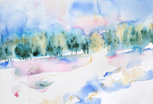 Schnee und Erinnerungen di Eva Marion Seyffarth, Pittura in vendita su Singulart