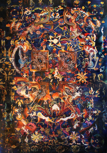 Fire carpet von Eva Schumy, Malerei kaufen auf Singulart