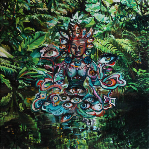 Green mother di Eva Schumy, Pittura in vendita su Singulart