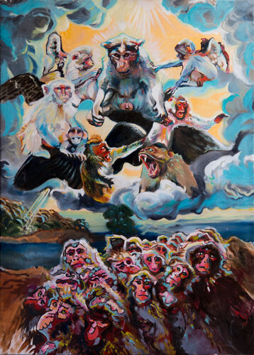 Monkey king von Eva Schumy, Malerei kaufen auf Singulart