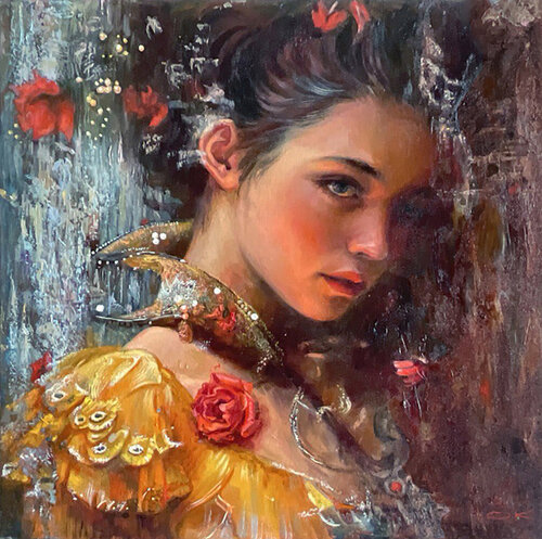 “Lady in Yellow” by Olena Kirdina, Painting for Sale on Singulart