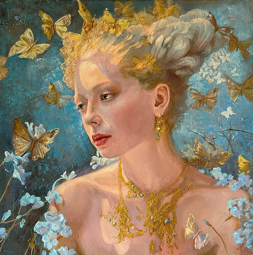 Rococo aesthetic by Olena Kirdina, Painting for Sale on Singulart