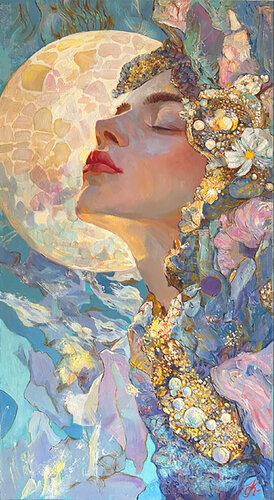 Goddess of the morning dawn Aurora by Olena Kirdina, Painting for Sale on Singulart
