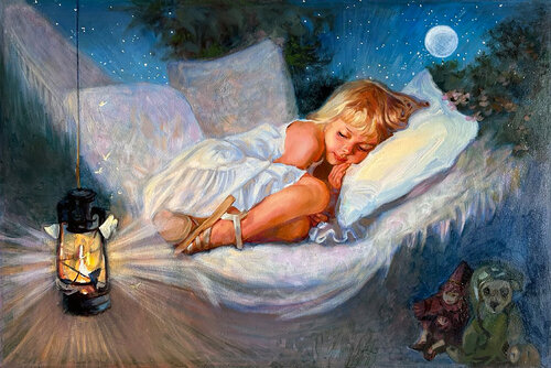 “The fabulousness of a summer evening” by Olena Kirdina, Painting for Sale on Singulart